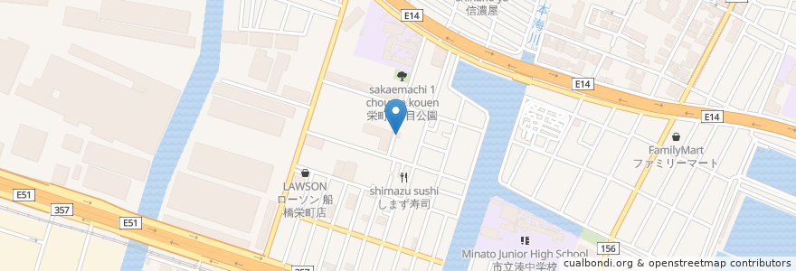 Mapa de ubicacion de 上行寺別院 en Jepun, 千葉県, 船橋市.