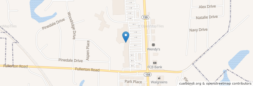 Mapa de ubicacion de PAK MAIL en United States, Illinois, Swansea.
