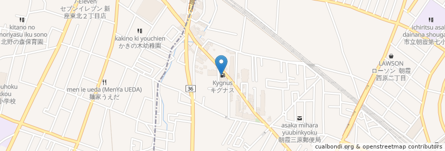 Mapa de ubicacion de キグナス en 日本, 埼玉县.