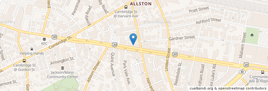 Mapa de ubicacion de Tavern In The Square en Estados Unidos Da América, Massachusetts, Suffolk County, Boston.