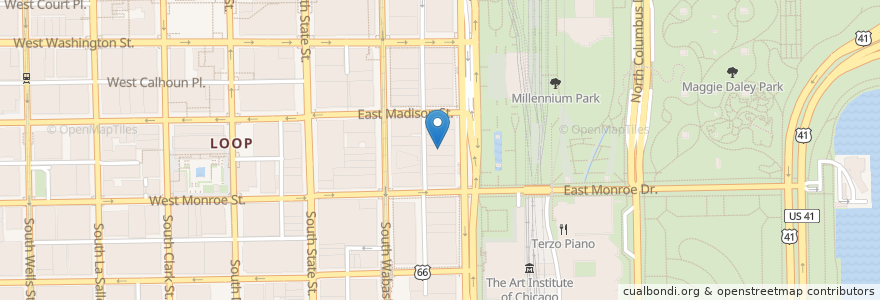Mapa de ubicacion de Acanto en Stati Uniti D'America, Illinois, Chicago.