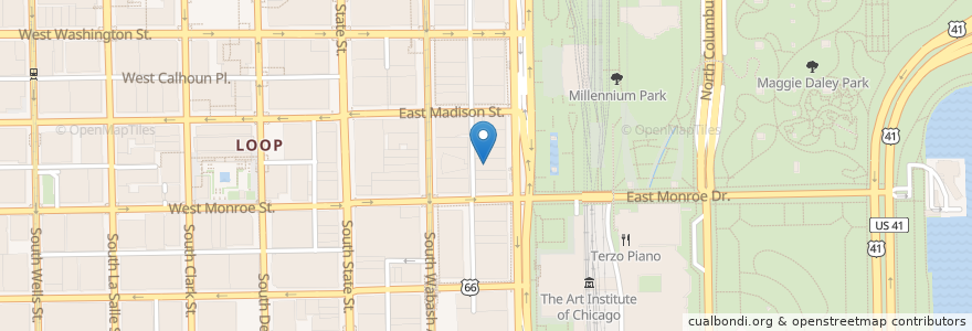 Mapa de ubicacion de The Gage en Stati Uniti D'America, Illinois, Chicago.