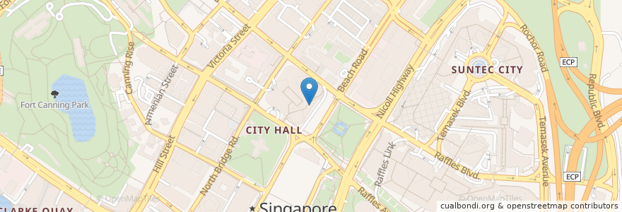 Mapa de ubicacion de 中峇魯烘焙坊 en 新加坡, 中区.