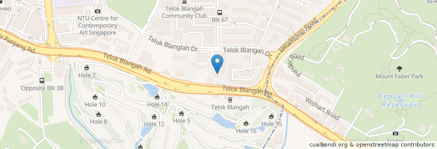 Mapa de ubicacion de Out Of The Cake Box (Telok Blangah) en Singapour, Southwest.