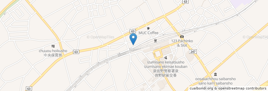 Mapa de ubicacion de 山田外科医院 en ژاپن, 大阪府, 泉佐野市.