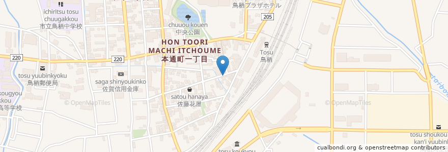 Mapa de ubicacion de お地蔵さん en 日本, 佐賀県, 鳥栖市.