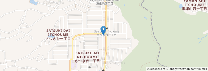 Mapa de ubicacion de 焼鳥たかとし en ژاپن, 奈良県, 生駒市.
