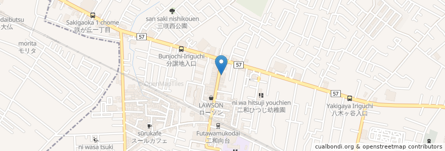 Mapa de ubicacion de 千葉銀行 en اليابان, 千葉県, 船橋市.