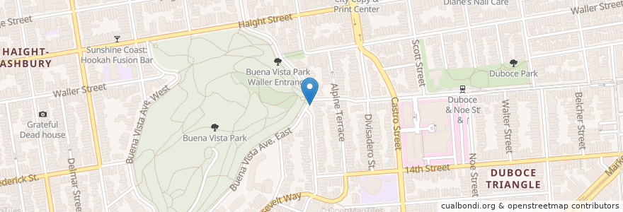Mapa de ubicacion de Buena Vista Water Fountain en Estados Unidos Da América, Califórnia, São Francisco, São Francisco.
