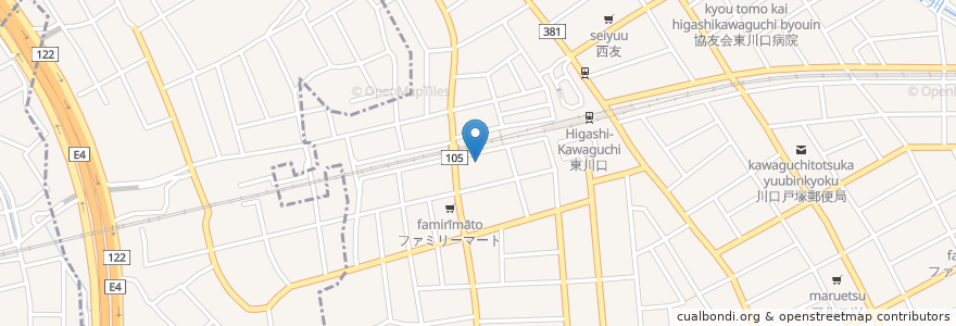 Mapa de ubicacion de 菅原整形外科 en 日本, 埼玉县, 川口市.