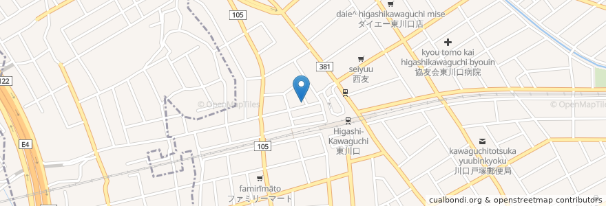 Mapa de ubicacion de えきすぱーと en 日本, 埼玉県, 川口市.