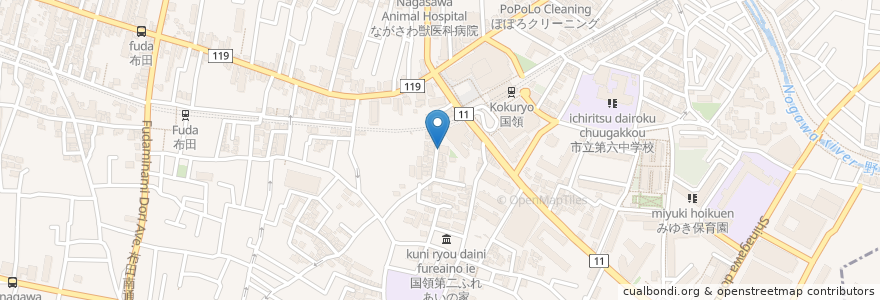 Mapa de ubicacion de AKICHI en 日本, 東京都, 調布市.