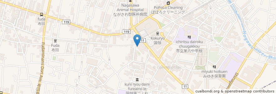 Mapa de ubicacion de ぽけっとランド国領 en Japonya, 東京都, 調布市.