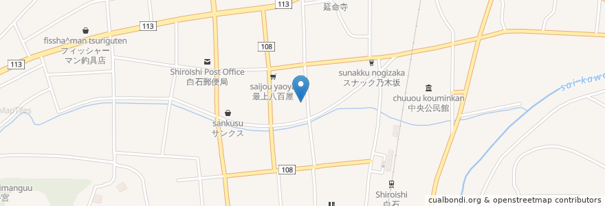 Mapa de ubicacion de 政寿司 en Japan, 宮城県, 白石市.