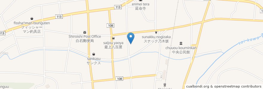Mapa de ubicacion de 芝その軒 en Giappone, 宮城県, 白石市.