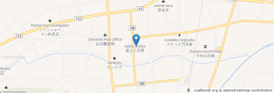 Mapa de ubicacion de 海上内科医院 en 日本, 宮城県, 白石市.