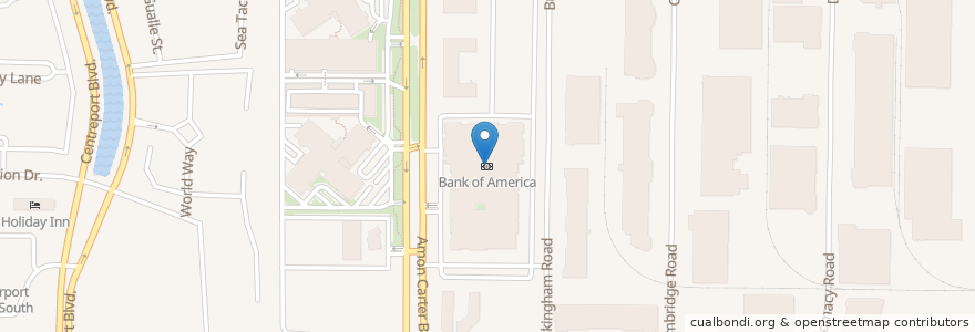Mapa de ubicacion de Bank of America en アメリカ合衆国, テキサス州, Tarrant County, Fort Worth.