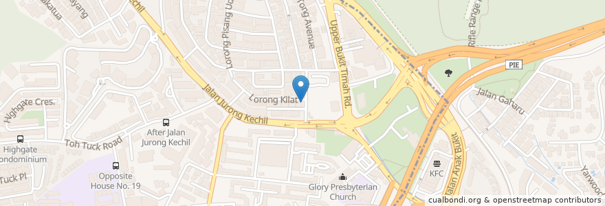 Mapa de ubicacion de Kilat Court en シンガポール, Southwest.