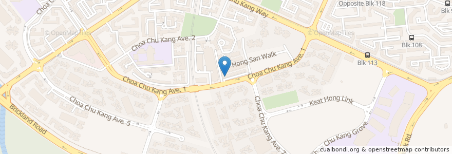 Mapa de ubicacion de Christian Gospel Mission en シンガポール, Southwest.