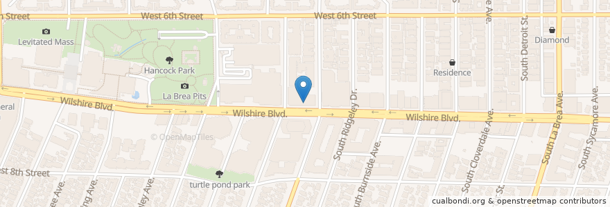 Mapa de ubicacion de Black Dog Coffee en 미국, 캘리포니아주, Los Angeles County, 로스앤젤레스.