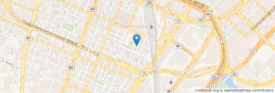 Mapa de ubicacion de 魚金縂本店 en 日本, 东京都/東京都, 港區.