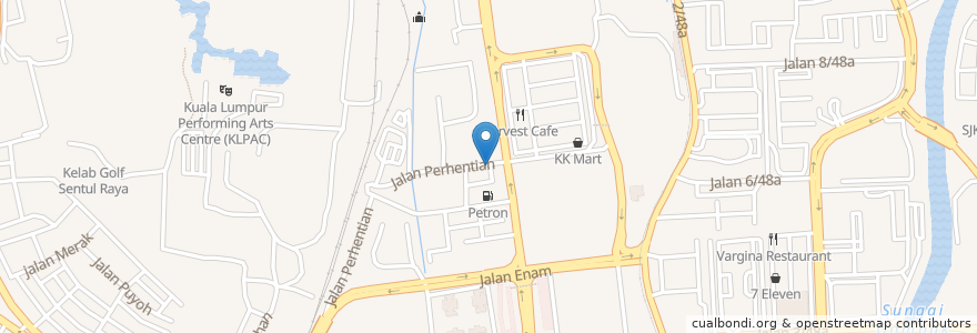 Mapa de ubicacion de Klinik Pergigian Sentul en Malaysia, Selangor, Kuala Lumpur.