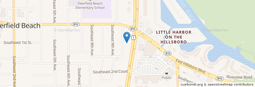 Mapa de ubicacion de El Jefe Luchador en الولايات المتّحدة الأمريكيّة, فلوريدا, Broward County, Deerfield Beach.
