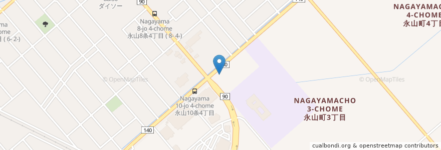 Mapa de ubicacion de ガソリンスタンド en 日本, 北海道, 上川総合振興局, 旭川市.