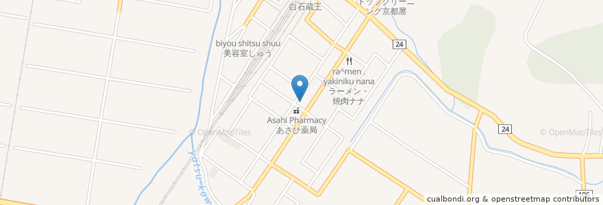 Mapa de ubicacion de 橋本整形外科医院 en Jepun, 宮城県, 白石市.