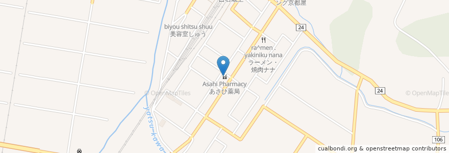 Mapa de ubicacion de あさひ薬局 en 일본, 미야기현, 白石市.