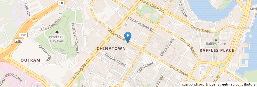 Mapa de ubicacion de Chiew Kee Noodle House en Сингапур, Central.