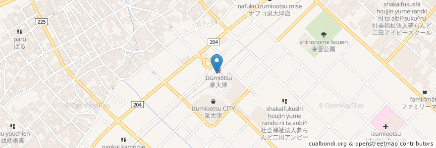 Mapa de ubicacion de BOSCO RISAIA en Jepun, 大阪府, 泉大津市.