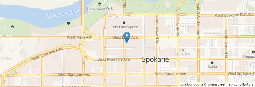 Mapa de ubicacion de Red Robin en Amerika Syarikat, Washington, Spokane County, Spokane.