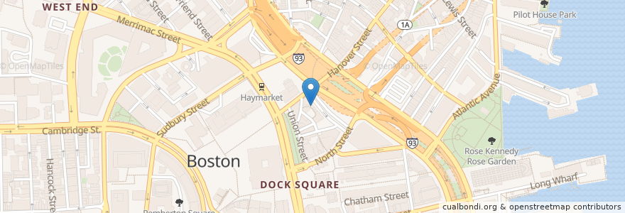 Mapa de ubicacion de Durty Nelly's en Estados Unidos Da América, Massachusetts, Suffolk County, Boston.