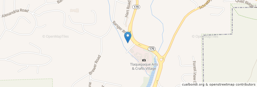 Mapa de ubicacion de Tlaquepaque Parking en États-Unis D'Amérique, Arizona, Coconino County, Sedona.