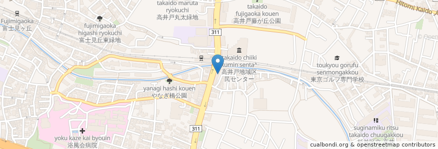 Mapa de ubicacion de East Village en 일본, 도쿄도, 杉並区.