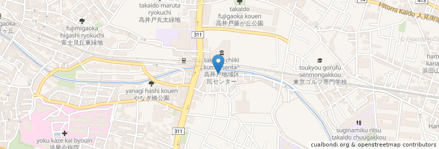 Mapa de ubicacion de 寿し 神田川 en اليابان, 東京都, 杉並区.
