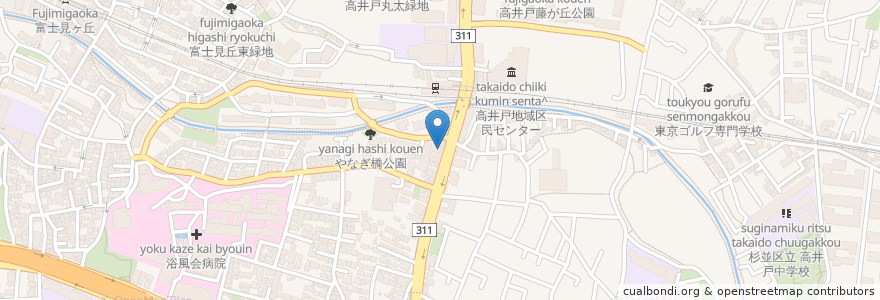 Mapa de ubicacion de オザワ整形外科 en Japan, 東京都, 杉並区.