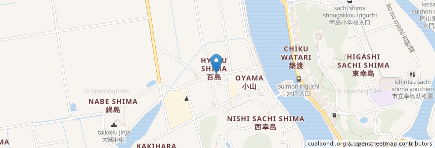 Mapa de ubicacion de 最上稲荷大明神 en 日本, 岡山県, 岡山市, 東区.
