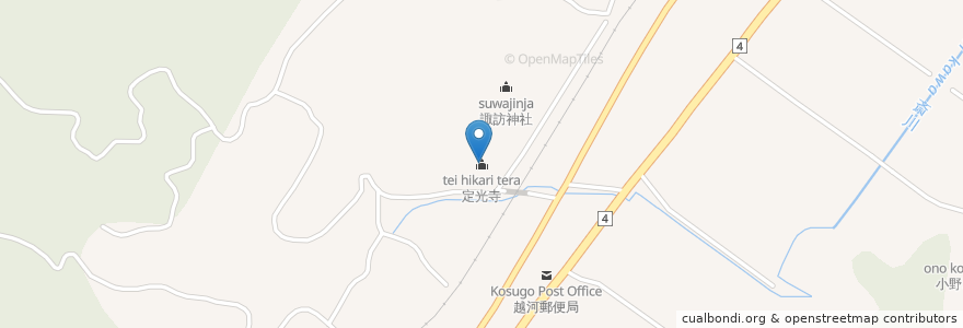 Mapa de ubicacion de 定光寺 en 日本, 宮城県, 白石市.