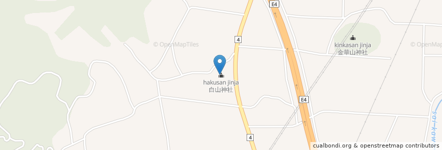 Mapa de ubicacion de 白山神社 en Giappone, 宮城県, 白石市.