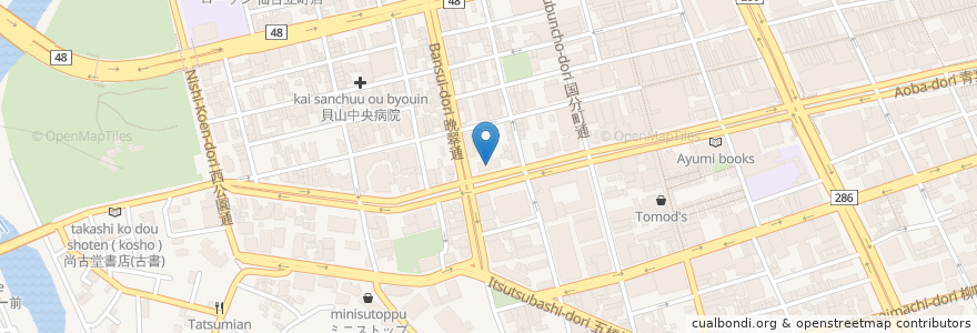Mapa de ubicacion de 信用金庫会館 en اليابان, 宮城県, 仙台市, 青葉区.