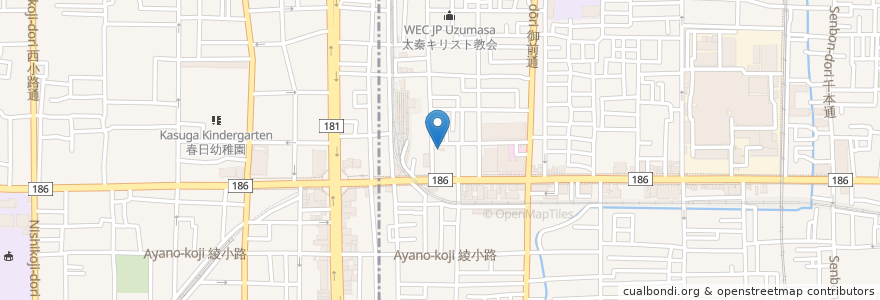 Mapa de ubicacion de 大黒屋 en 일본, 교토부, 京都市, 中京区.