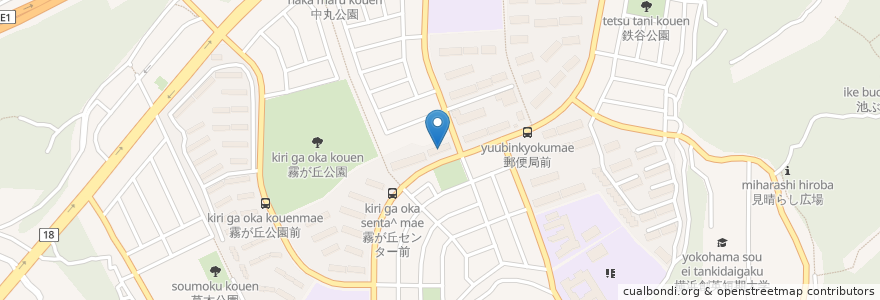 Mapa de ubicacion de 霧が丘薬局 en ژاپن, 神奈川県, 横浜市, 緑区.