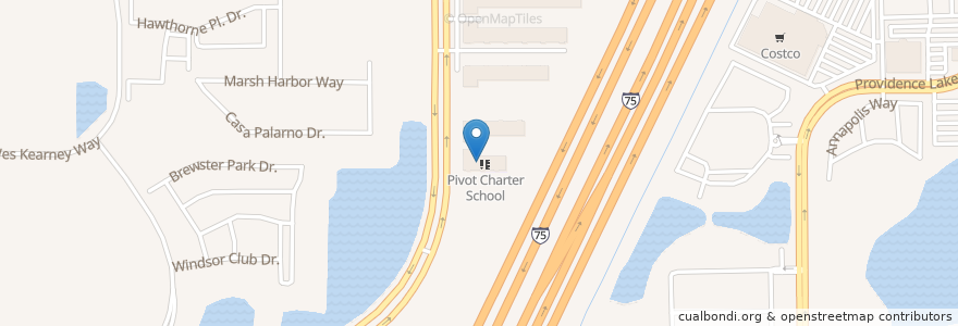 Mapa de ubicacion de Pivot Charter School en Amerika Syarikat, Florida, Hillsborough County.