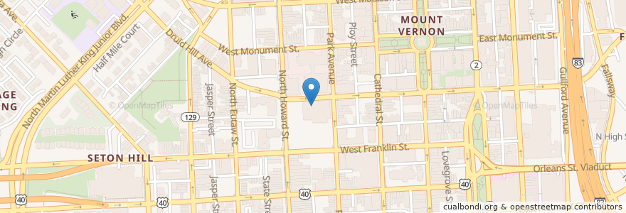 Mapa de ubicacion de Mi & Yu Noodle Bar en 미국, 메릴랜드, Baltimore.