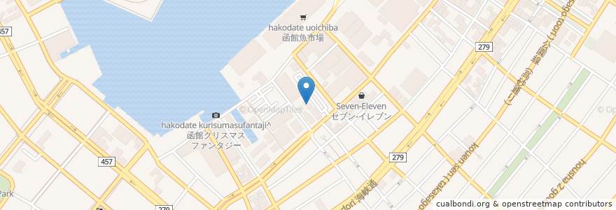 Mapa de ubicacion de 羊羊亭 en 日本, 北海道, 渡島総合振興局, 函館市.