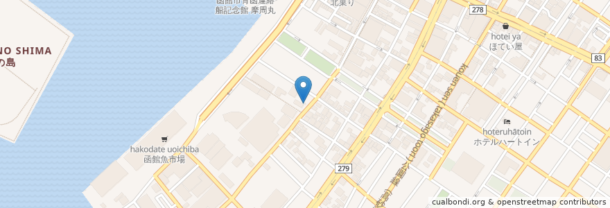 Mapa de ubicacion de ＨＤＣレンタカー en اليابان, محافظة هوكايدو, 渡島総合振興局, 函館市.