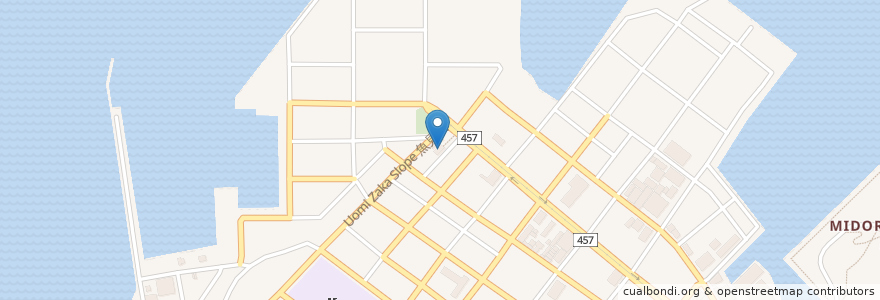 Mapa de ubicacion de 函館厳島神社 en Japão, 北海道, 渡島総合振興局, 函館市.