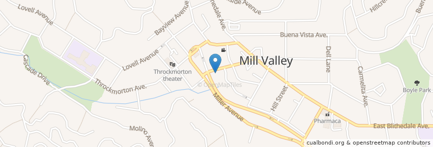 Mapa de ubicacion de Boo Koo en Stati Uniti D'America, California, Marin County, Mill Valley.